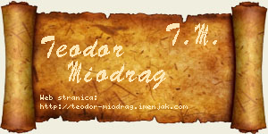 Teodor Miodrag vizit kartica